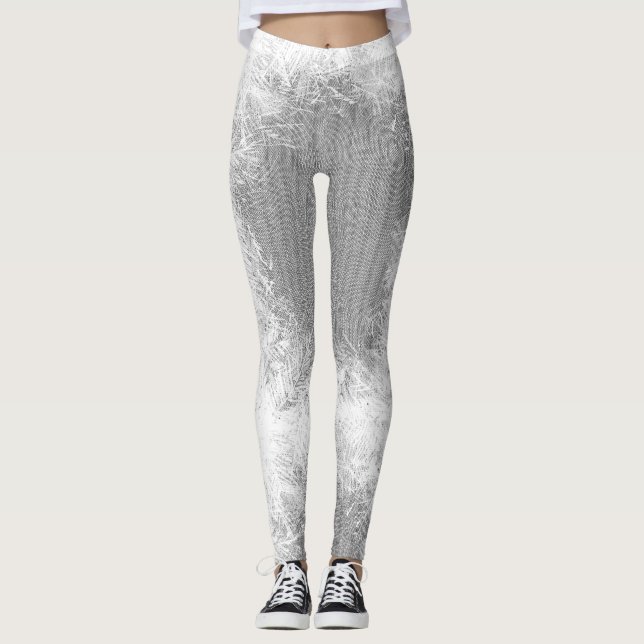 Leggings Silhouette minimaliste en denim - Noir (Devant)