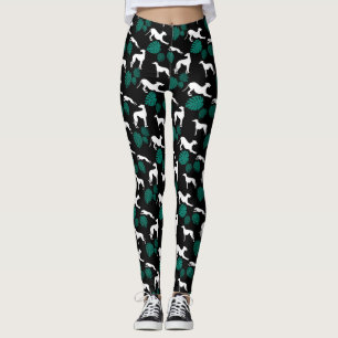 Leggings Silhouettes Greyt Greyhound avec Feuilles Monstera