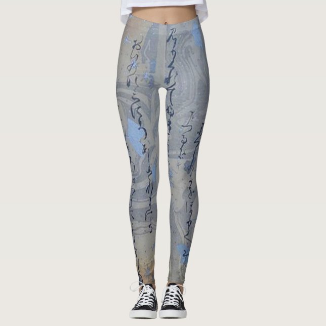 Leggings Silvery Art Calligraphie (Devant)