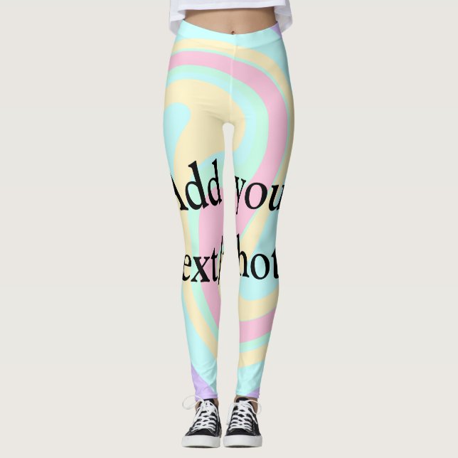 Leggings Simple acrylique pour marbre ajouter votre nom de  (Devant)