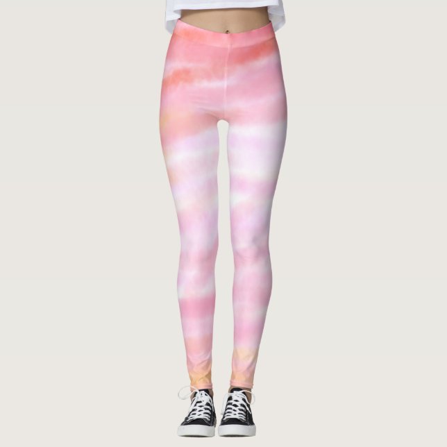 Leggings Simple aquarelle minimale rose ajoutez logo entrep (Devant)