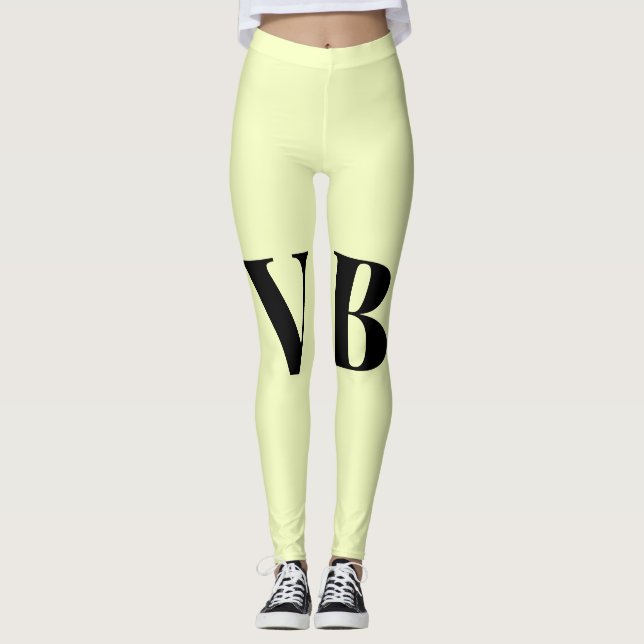 Leggings simple couleur simple uni couleur personnalisée pa (Devant)
