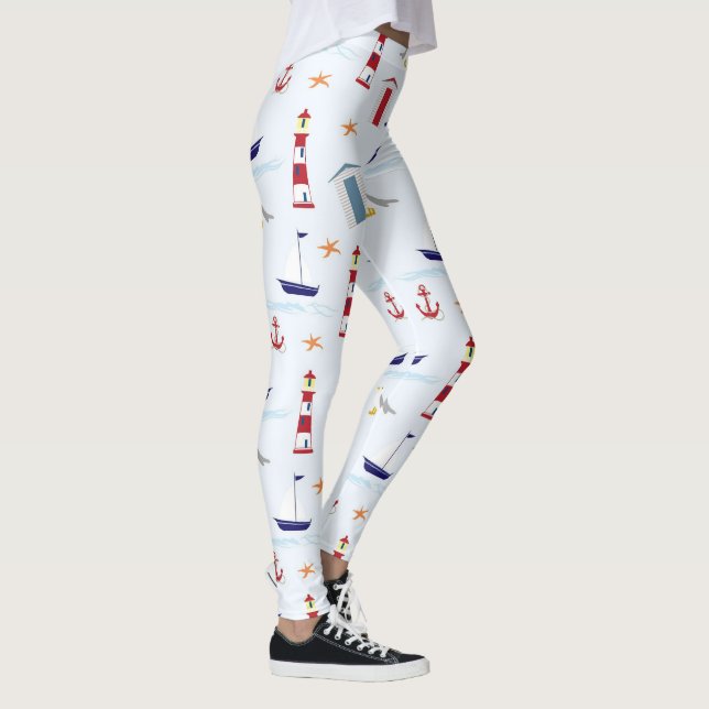 Leggings Simple et amusant Nautique (Droite)