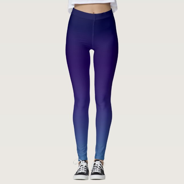 Leggings Simple moderne bleu marine dégradant (Devant)