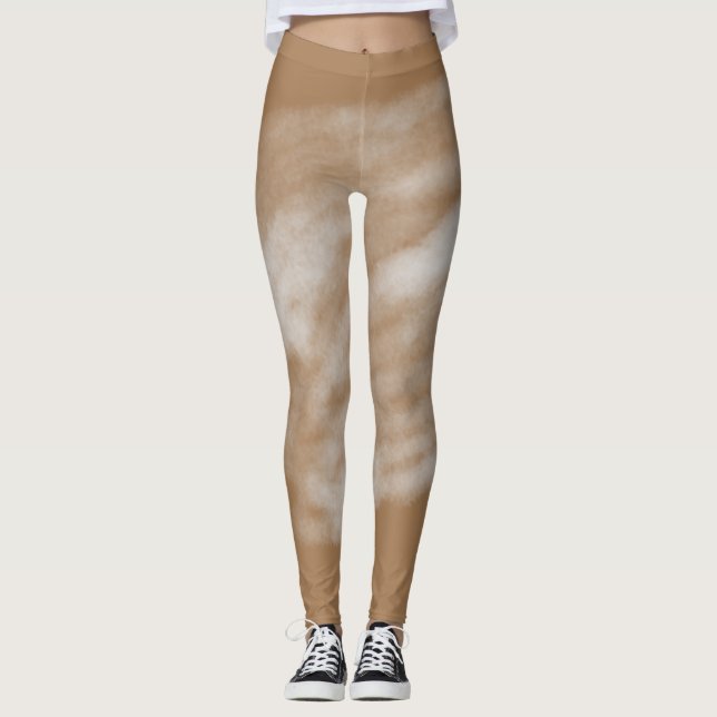 Leggings Simple rayures de couleur minimale coussin vert vi (Devant)