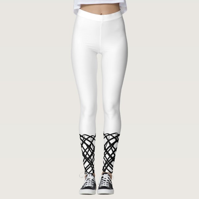 Leggings Simple Scribble | Noir | Légendes (Devant)
