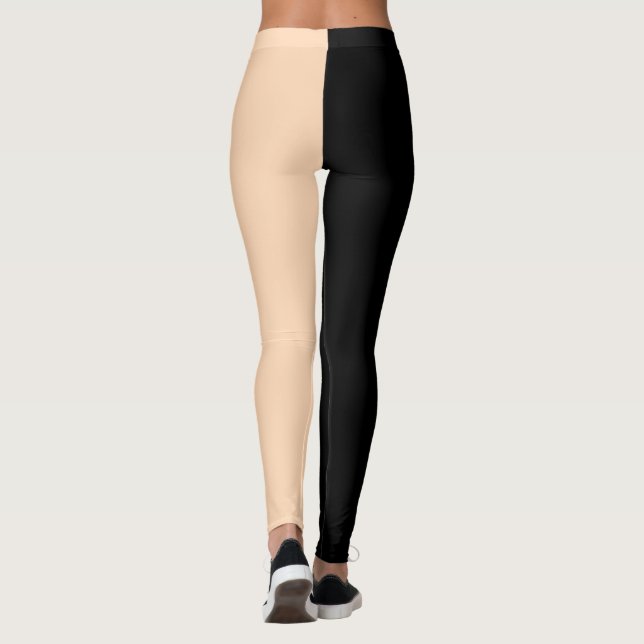 Leggings Simplicité d'accrochage oculaire de la peau noire (Dos)