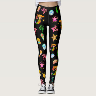Leggings Sirène & Coquillages Ambiance Plage
