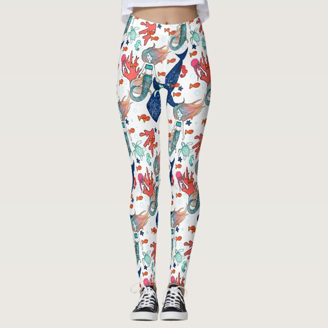Leggings Sirène et Baleine-requin (Devant)