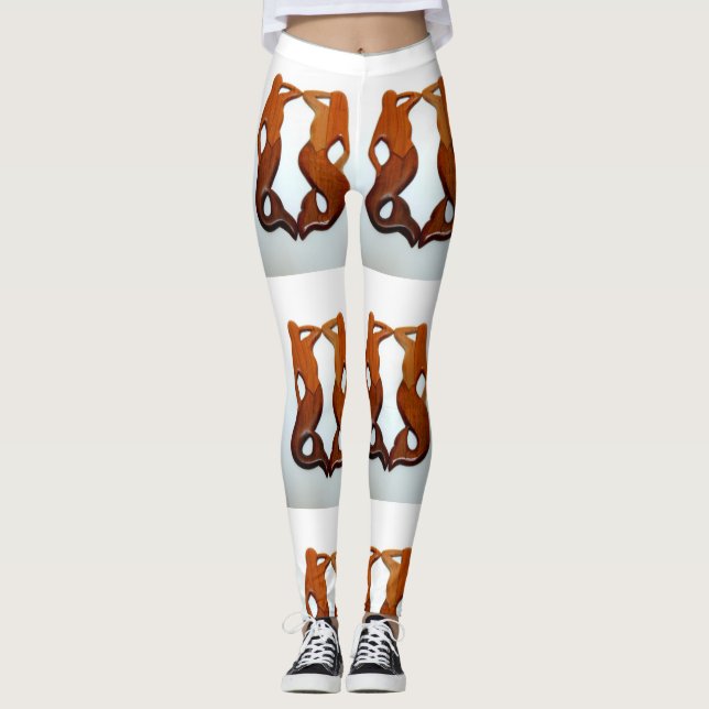 Leggings sirène rousse jumelle (Devant)