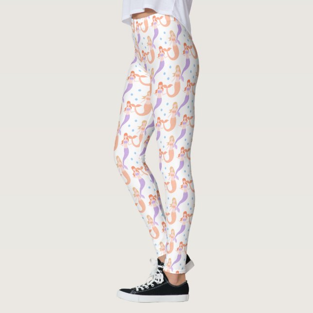 Leggings Sirènes | Cute Pastel Bubbles Motif (Gauche)