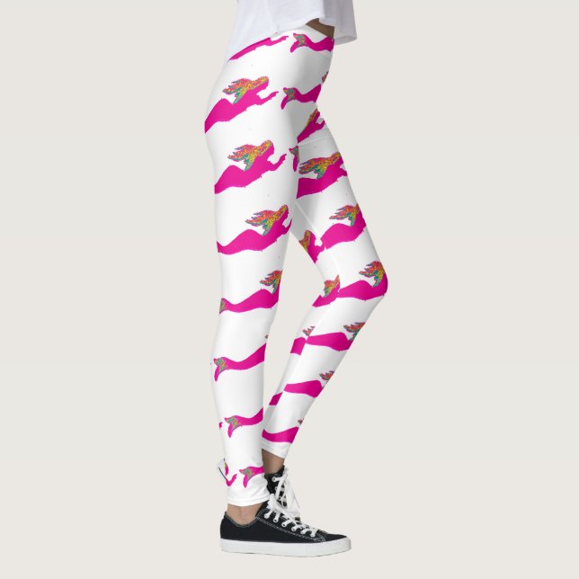 Leggings sirènes roses Thunder_Cove blanc (Droite)
