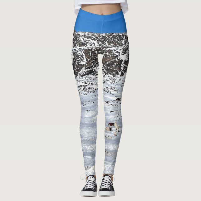 Leggings Sisimiut Groenland Outback Paysage Ciel bleu (Devant)
