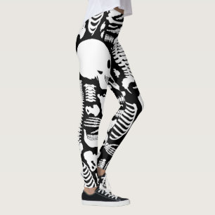 Leggings Skeleton des os humains