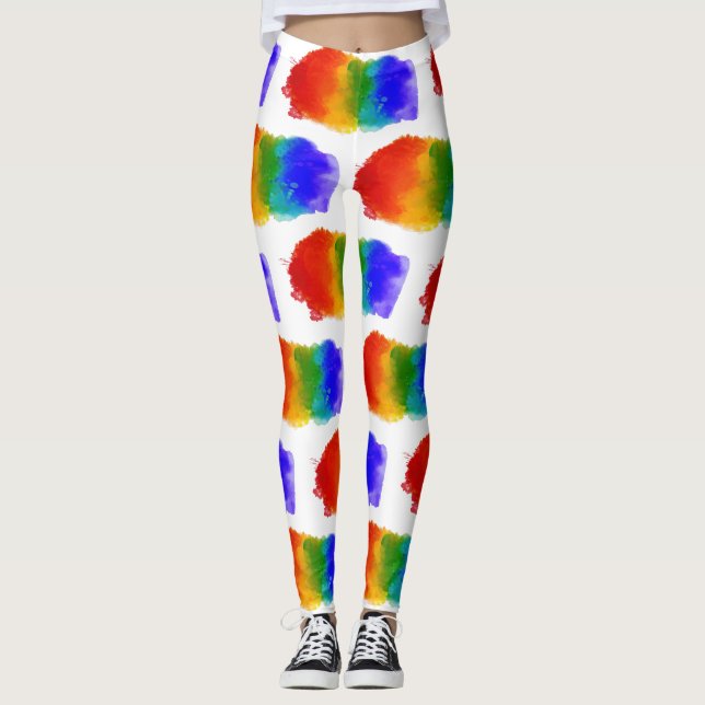 Leggings SlipperyJoe's orgueil éclatant couleurs arc-en-cie (Devant)