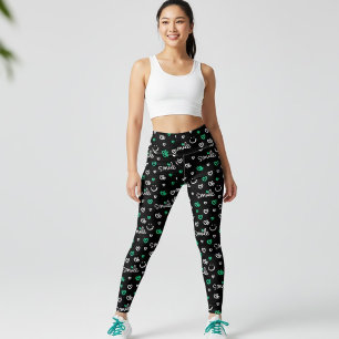 Leggings Smile & Cœur Imprimé pour Femmes