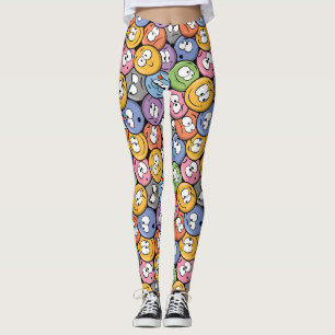 Leggings Smiley Face Emoji motif