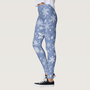 Leggings Snowflakes Personnaliser graphique Arrière - plan 