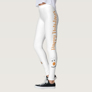 Leggings Snowman Funny Visage mignonne nouveauté Noël