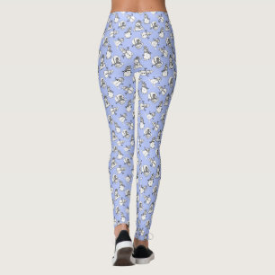 Leggings Snowmen mignon Pastel Bleu Motif