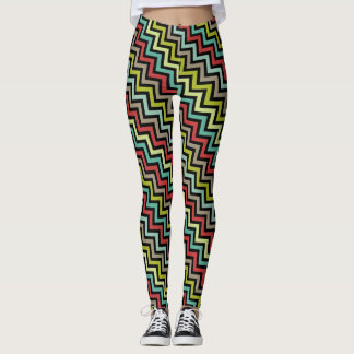 Leggings Socialite coloré Chevron Motif