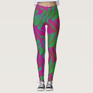 Leggings Socialite Oh Mon Motif rose vert