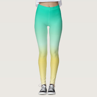 Leggings Socialite Turquoise et Jaune
