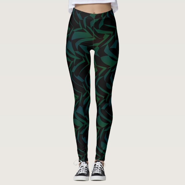 Leggings Socialite Wild Tropical Leaf Motif (Devant)