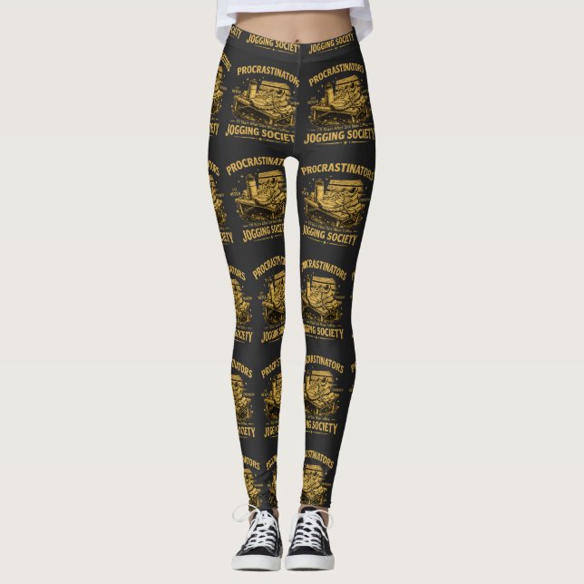Leggings Société de Jogging des Procrastinateurs T-shirt de (Devant)