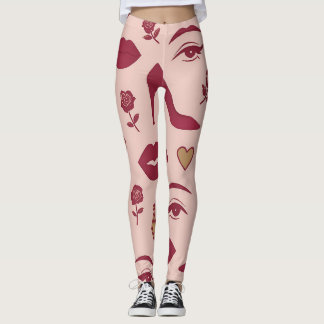 Leggings Soft Femme Power – Bold Chic Pattern for Stylish G