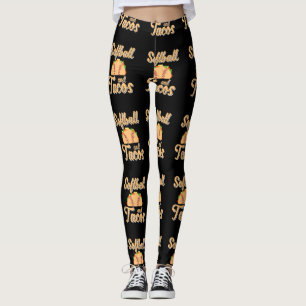 Leggings Softball Et Tacos Funny Nouveautés