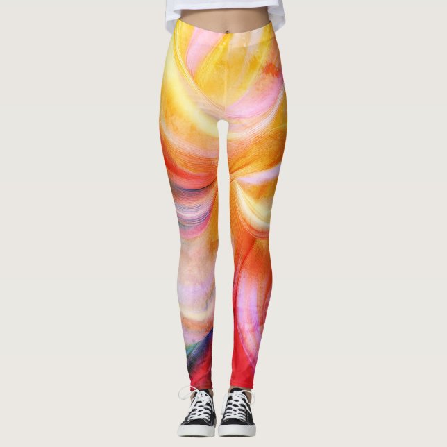 Leggings Soie pastel colorée (Devant)