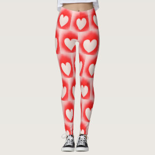 Leggings Sois ma note de coeur rouge Valentine