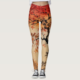 Leggings Soleil cramoisi sur l'Arbre de Vie
