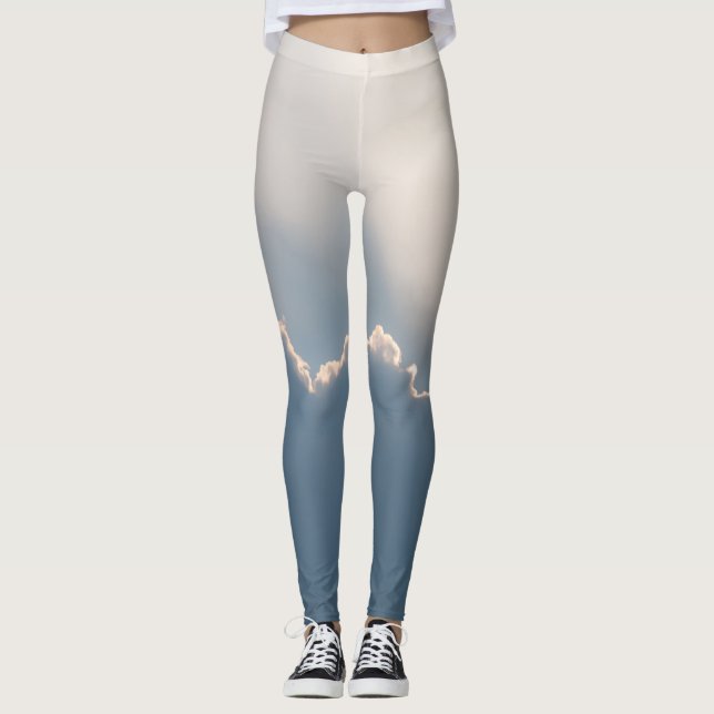 Leggings Soleil derrière les nuages (Devant)