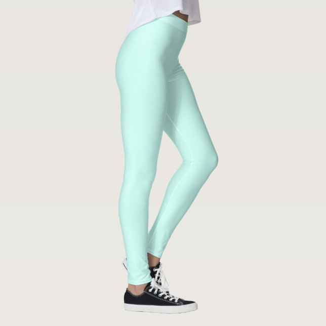 Leggings Solide camée vert menthe doux turquoise (Droite)