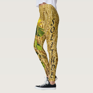Leggings Solitude Légumineuses de tournesol du champ de blé