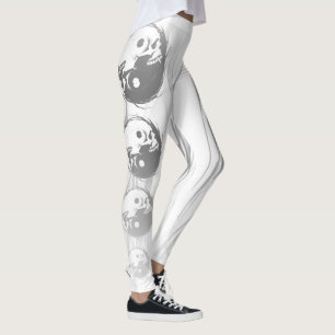 Leggings Sombre et gothique Misty Yin Yang Vampire Crâne