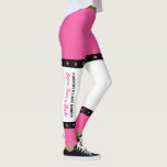 Leggings Son Dernier Ride Disco Cowgirl Bachelorette Party<br><div class="desc">Célébrez en style avec ces leggings personnalisés qui sont parfaits pour votre soirée de bachelorette à thème de cowgirl disco. Elles ont une palette de couleurs rose,  noir et blanc avec votre propre message personnalisé qui tourne sur le côté de chaque jambe.</div>