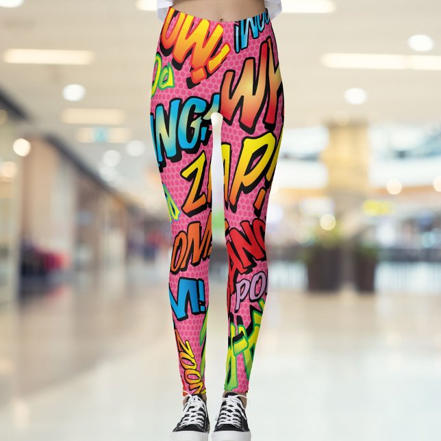 Leggings Sons de Pop Art de Bande Dessinée (Comic Book Pop Art Sounds Leggings)