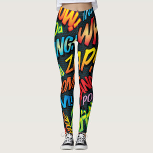 Leggings Sons de Pop Art de Bande Dessinée