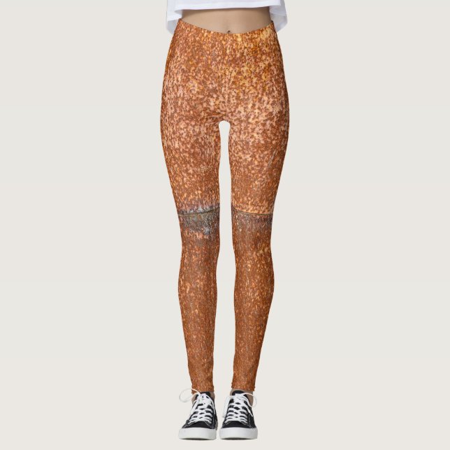 Leggings Soudé vieux métal, texture rouille. (Devant)
