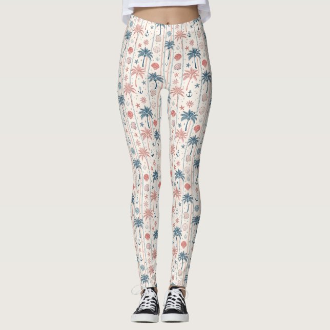 Leggings Sous les tropiques, le temps semble ralentir (Devant)