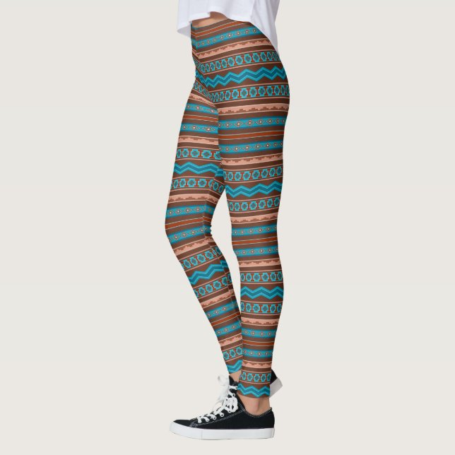Leggings Southwest Style Geometric Cameron Gorge Design (Gauche)