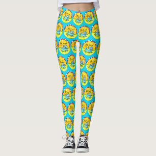 Leggings Soyez les guêtres aimables de chat bleu