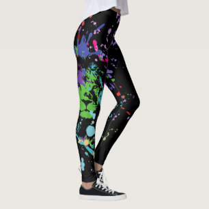 Leggings "Soyez un lion" Design avec tête de lion sur noir