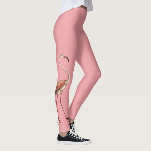 Leggings Spandex Flamant rose rose (Droite)