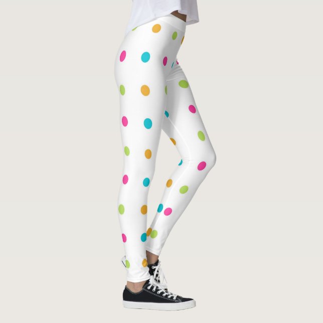 Leggings Spandex Pois colorés (Droite)