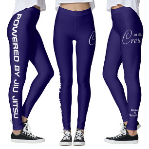 Leggings Spats Crew Blue Jiu Jitsu à Impression Personnalis
