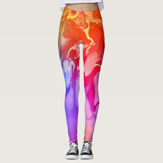 Leggings Spectre Électrique en Mouvement (Devant)